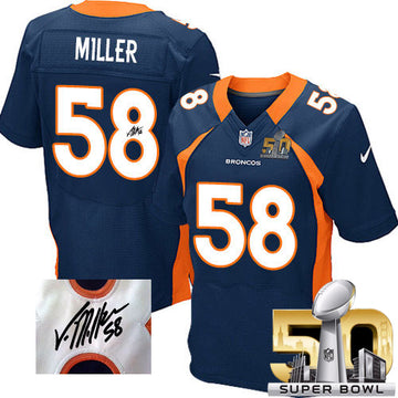 Von Miller Denver Broncos navy Elite jersey