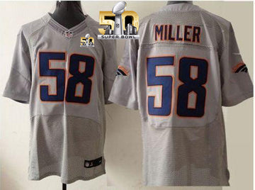 Von Miller New Denver Broncos grey Elite jersey