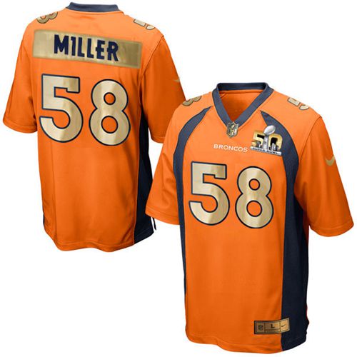 Von Miller Denver Broncos orange Game jersey