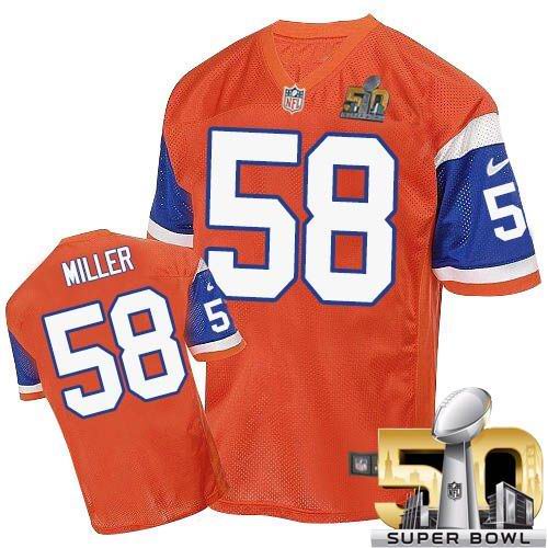Von Miller Denver Broncos orange Elite jersey