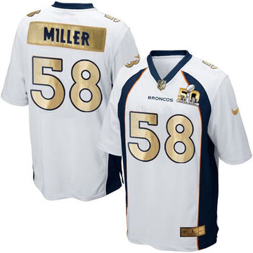 Von Miller Denver Broncos white Game jersey