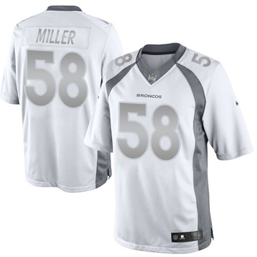 Von Miller Denver Broncos white Platinum jersey