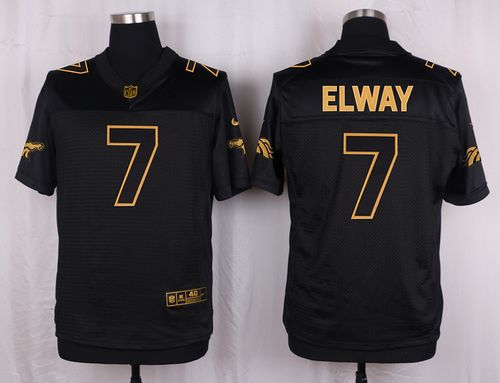 John Elway Denver Broncos black Gold Collection jersey