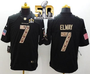 John Elway Denver Broncos black Salute To Service jersey