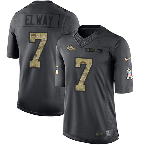 John Elway Denver Broncos black Salute To Service jersey