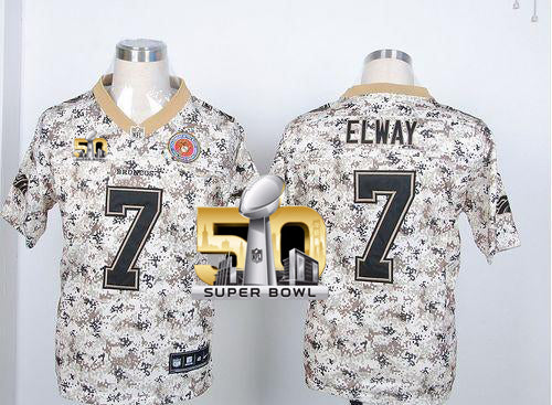 John Elway Denver Broncos camo Elite jersey