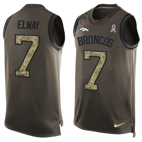 John Elway Denver Broncos green Salute To Service jersey