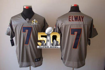 John Elway Denver Broncos grey Elite jersey