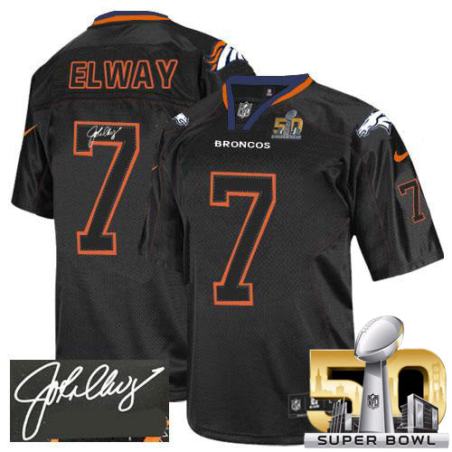 John Elway Denver Broncos black Elite jersey