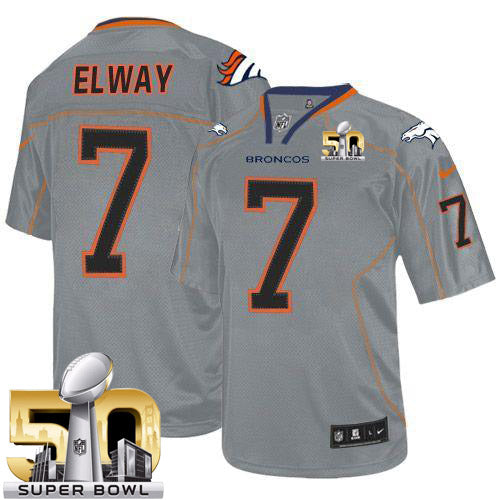 John Elway Denver Broncos grey Elite jersey