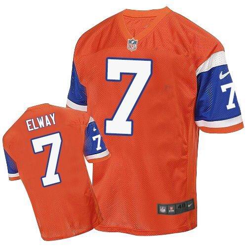 John Elway Denver Broncos orange Elite jersey