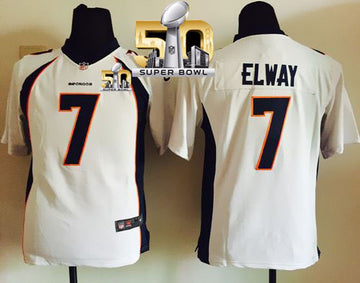John Elway Denver Broncos white Elite jersey