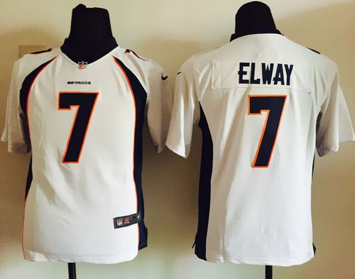 John Elway Denver Broncos white Elite jersey