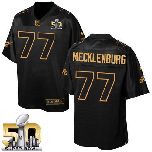 Karl Mecklenburg Denver Broncos black Gold Collection jersey