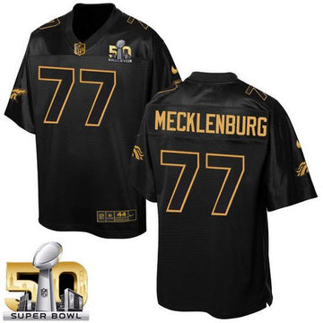 Karl Mecklenburg Denver Broncos black Gold Collection jersey