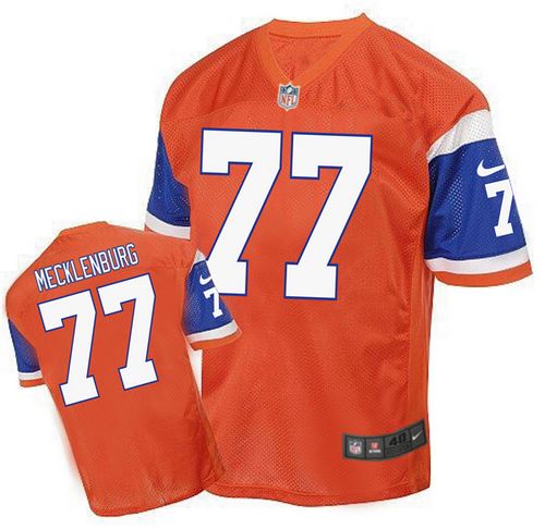 Karl Mecklenburg Denver Broncos orange Elite jersey