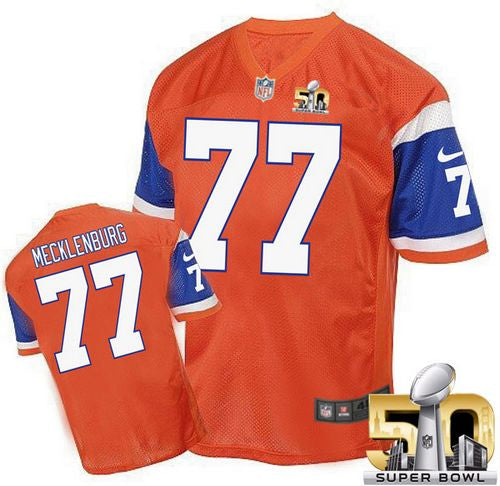 Karl Mecklenburg Denver Broncos orange Elite jersey
