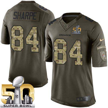 Shannon Sharpe Denver Broncos green Salute To Service jersey