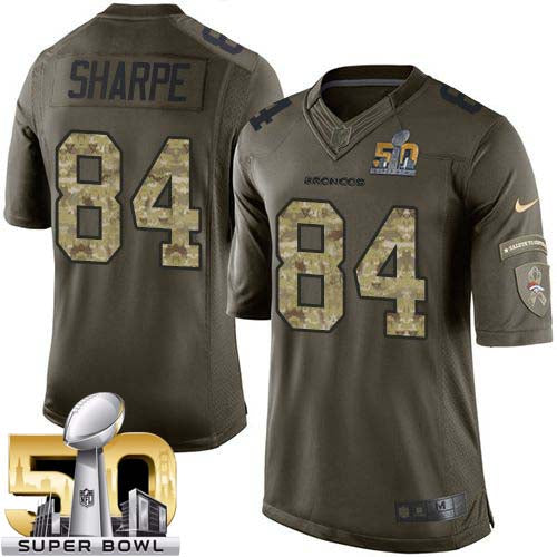 Shannon Sharpe Denver Broncos green Salute To Service jersey