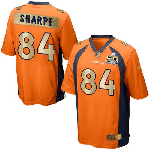 Shannon Sharpe Denver Broncos orange Game jersey