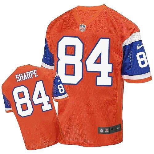 Shannon Sharpe Denver Broncos orange Elite jersey