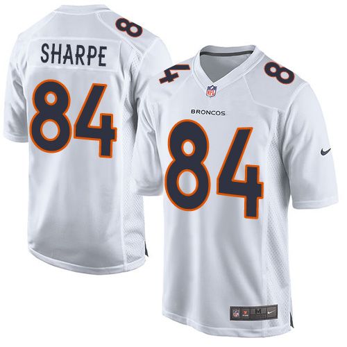 Shannon Sharpe Denver Broncos white Game jersey