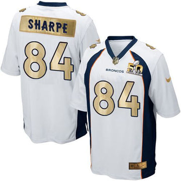 Shannon Sharpe Denver Broncos white Game jersey