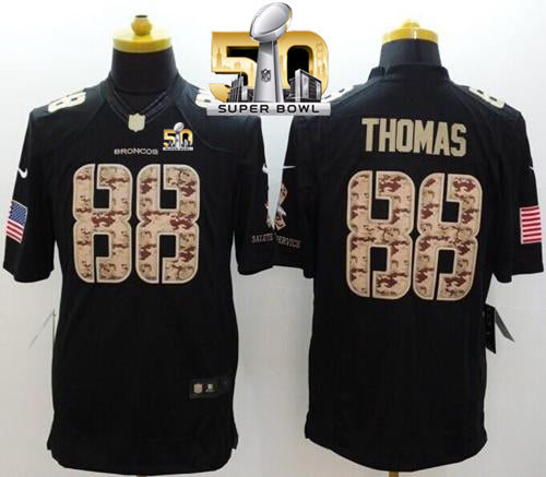 Demaryius Thomas Denver Broncos black Salute To Service jersey