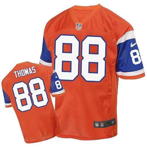 Demaryius Thomas Denver Broncos orange Elite jersey