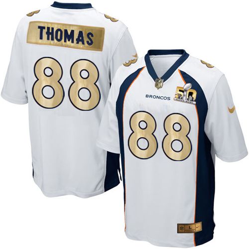 Demaryius Thomas Denver Broncos white Game jersey
