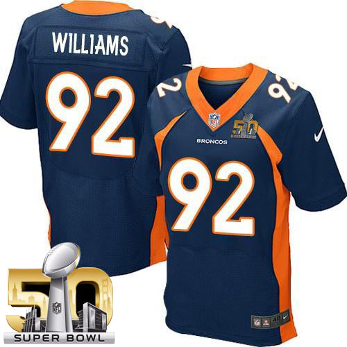 Sylvester Williams Denver Broncos navy Elite jersey