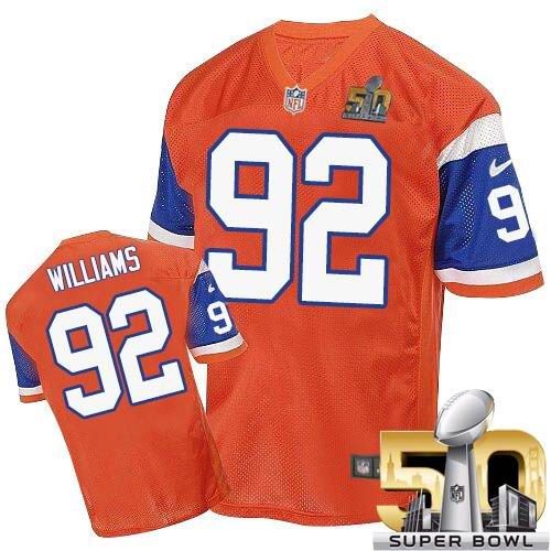 Sylvester Williams Denver Broncos orange Elite jersey