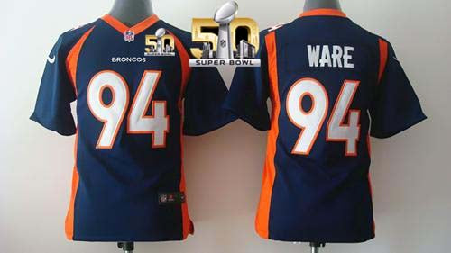 DeMarcus Ware Denver Broncos blue Elite jersey