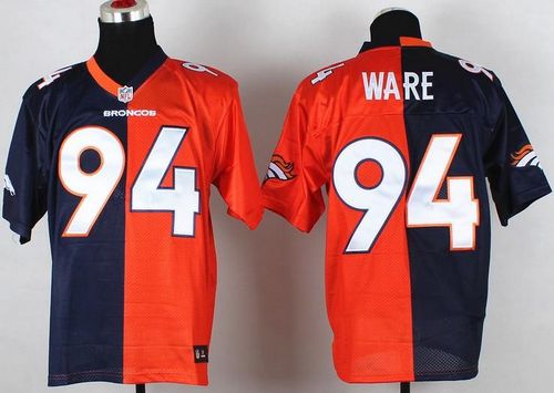 DeMarcus Ware Denver Broncos orange-navy Elite jersey