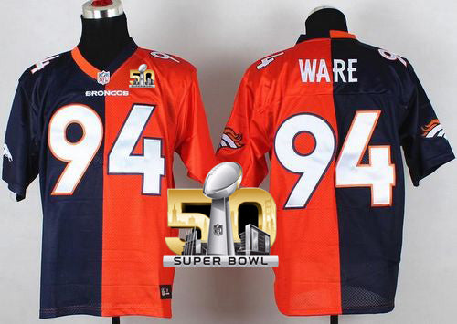 DeMarcus Ware Denver Broncos orange-navy Elite jersey