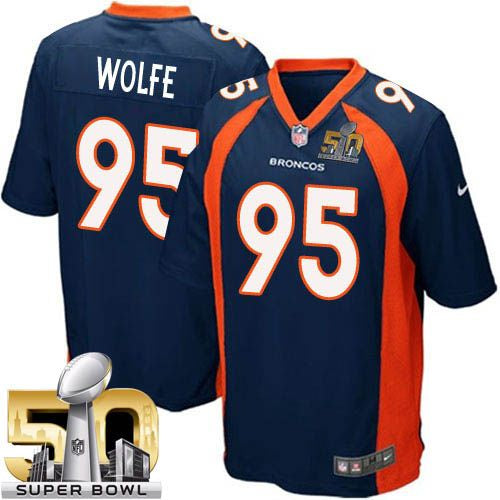 Derek Wolfe Denver Broncos blue Elite jersey
