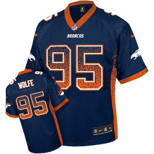 Derek Wolfe Denver Broncos blue Elite jersey