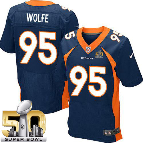 Derek Wolfe Denver Broncos navy Elite jersey