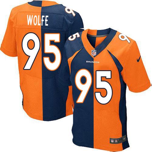 Derek Wolfe Denver Broncos orange-navy Elite jersey