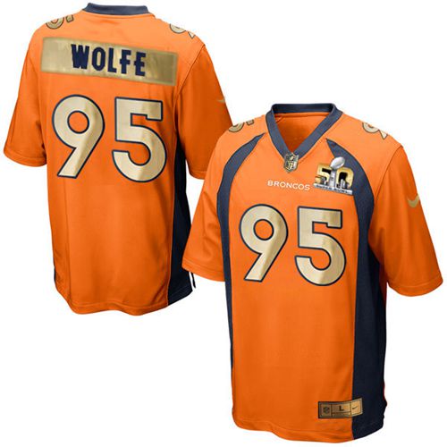 Derek Wolfe Denver Broncos orange Game jersey