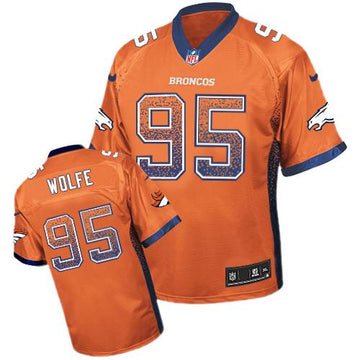 Derek Wolfe Denver Broncos orange Elite jersey