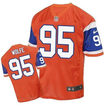 Derek Wolfe Denver Broncos orange Elite jersey