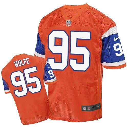 Derek Wolfe Denver Broncos orange Elite jersey