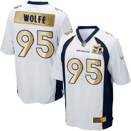 Derek Wolfe Denver Broncos white Game jersey