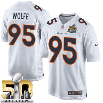 Derek Wolfe Denver Broncos white Game jersey