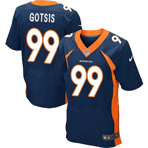 Adam Gotsis Denver Broncos navy Elite jersey