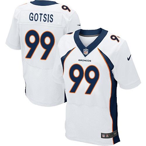 Adam Gotsis Denver Broncos white Elite jersey