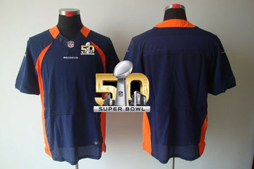 Custom Denver Broncos navy Elite jersey