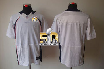 Custom Denver Broncos white Elite jersey