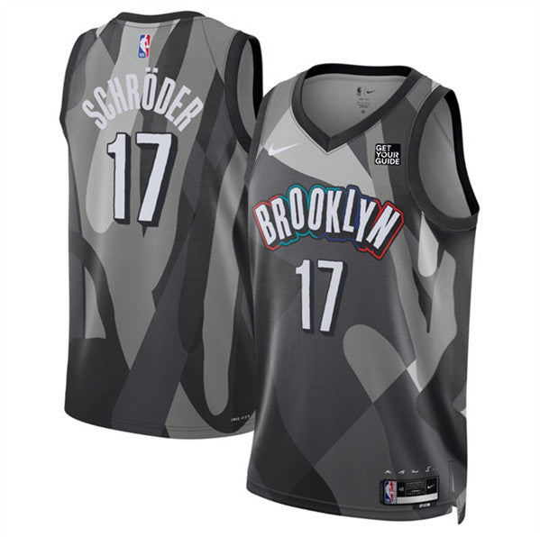 Dennis Schroder Brooklyn Nets black City Edition jersey